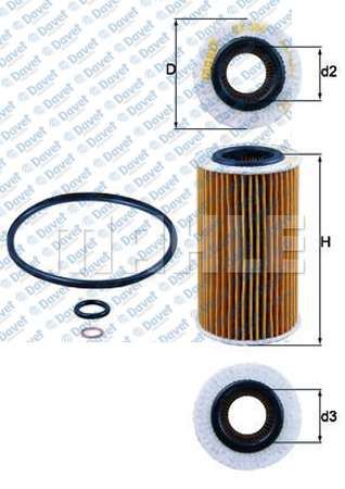 MAHLE OX384D Yag Filtresi Hyundai Elantra-Tucson 2.0crdi-Cerato-Sportage 2.0crdi
